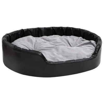 Produktbild von vidaXL Hundebett Schwarz-Grau 99x89x21 cm Plüsch und Kunstleder