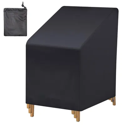 Productafbeelding van Waterdichte Beschermhoes - Tuinstoel-Hoes - UV-Bescherming - Afdekhoes - Hoogwaardig 210D Oxford - Met Opbergtas 65 x 65 x 80/120 cm