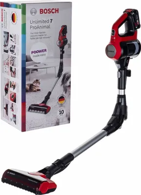 Obrázok produktu pre Bosch BBS711ANM tyčový vysávač/elektrická metla Bezvreckový 0,3 l čierny, červený, nehrdzavejúca oceľ