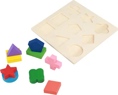 Zdjęcie produktu dla Zestaw drewnianych zabawek edukacyjnych dla dzieci Geometryczne klocki Puzzle dla dzieci Narzędzie do wczesnej nauki (#1)