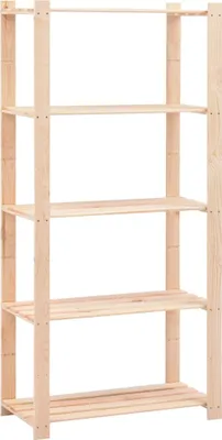 Produktbild von Lagerregal mit 5 Böden 80×38×170 cm Kiefer Massivholz 250 kg