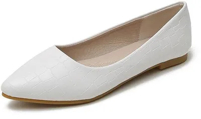 Produktbild von Ballettschuhe, flach, zum einfachen Anziehen – Ballerinas – Freizeitmode – Spitz zulaufende Spitze – bequemes, strukturiertes Fußbett – Größen 37-42 – Ballerinas