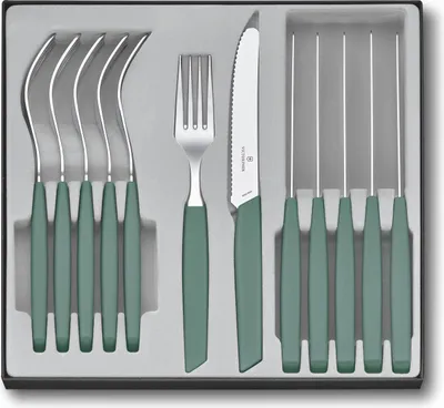 Produktbild von Victorinox Swiss Modern Besteckset 12-teilig Salbeigrün