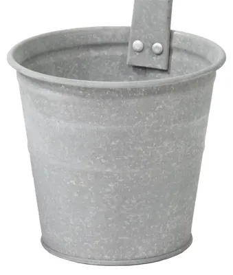 Produktbild von Mega Collections Blumentopf - Zink - grau - 13 x 28 cm