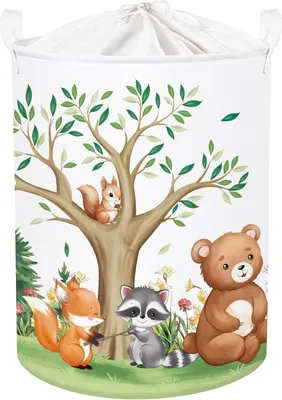 Produktbild von Jungle Tier Wäsche Sammelbehälter - Aufbewahrungskorb für Kinder - 1 Stück - 40 x 50 cm