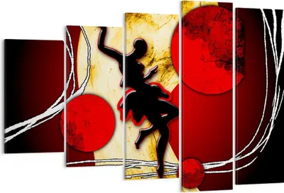 Produktbild von Bild auf Leinwand - Leinwandbild - Afrika frau tänzerin wüste - 150x100cm - Wand Bild - Wanddeko - Leinwanddruck - Bilder - Kunstdruck - Wanddekoration - Leinwand bilder - Wandkunst - EG150x100-0686