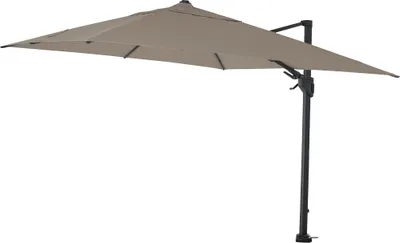 Produktbild von Siena Garden Bosco N+ Ampelschirmanthrazit/taupe 300 x 300 cm Gestell Aluminium anthrazit, Bezug 100% Polyester, 280g/m² in taupe-meliert