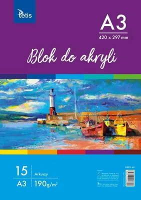 Image de Bloc acrylique A3 190g 15ark. KB012-A3