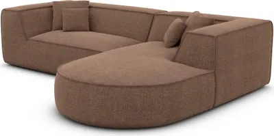 Produktbild von Strukturstoff L-Form Sofa Liberia Braun Rechts