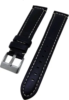 Produktbild von Uhrenarmband Piero Magli LEDER blau NAHT weiß 18mm 13100902 NEU