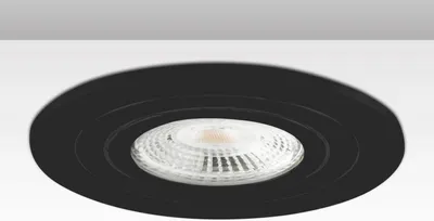 Produktbild von ISOLED Einbaurahmen rund, Lochausschnitt 68mm, Alu schwarz, für GU10/MR16 Spots