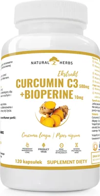 Obrázek produktu pro Altopharma Curcumin C3 500 mg Bioperine 10 mg CURCUMIN + PIPERINE 120 kapslí.