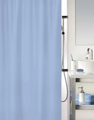 Produktbild von MSV Anti-Schimmel Duschvorhang - Anti-Bakteriell, waschbar, wasserdicht- Polyester, „Hellblau“ 180x200cm