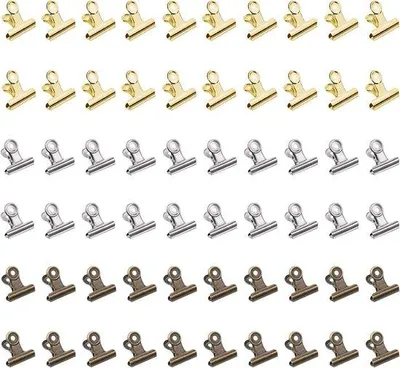 Zdjęcie produktu dla Zaciski metalowe 22 mm, 3 kolory, do biura i domu