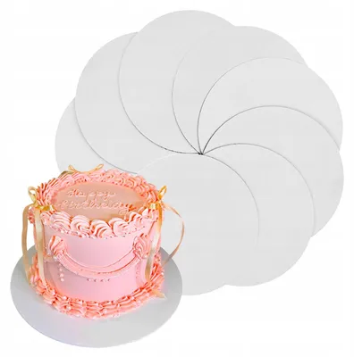Produktbild von Brand4Cake Tortenunterlage HDF Rund Weiß 30cm 5 Stück