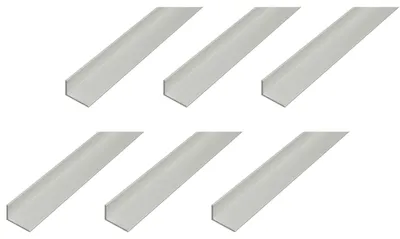 Zdjęcie produktu dla Alberts 6 x profil kątowy, aluminium, anodowane na srebrno, 30 x 20 x 1,3 mm, długość 2 m