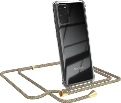 Produktbild von EAZY CASE Handykette kompatibel mit Samsung Galaxy S20 Plus / S20 Plus 5G, Handyhülle mit Umhängeband, Handykordel, Schutzhülle Clear, Band in Bunt