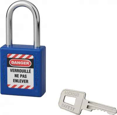 Image de Cadenas de consignation 40mm, anse 38mm, Bleu, variure A - Thirard