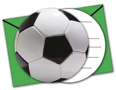 Image de invitations football 16 cm 6 pièces vert