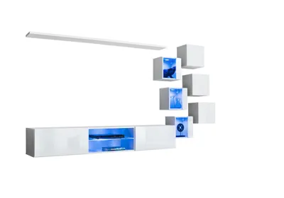 Produktbild von Luxus Wohnwand Einrichtung Neu Möbel Wandschrank Wohnzimmermöbel Komplett