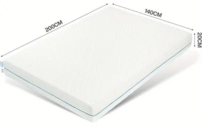 Zdjęcie produktu dla Materac 140x200 - Materac z pianki termoelastycznej - Materac ergonomiczny - Materac dwustronny - Materac 7-strefowy - Wysokość 20 cm