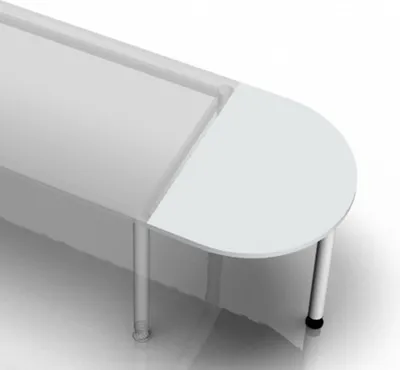 Produktbild von XBA60 W - Ansatztisch 60x80 Grau