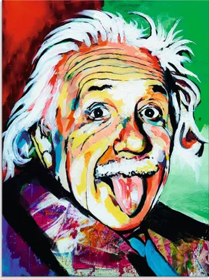 Produktbild von ARTland Glasbild Einstein Größe: 45x60 cm