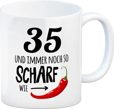 Produktbild von 35 und immer noch so scharf wie Chili Tasse Kaffeetasse