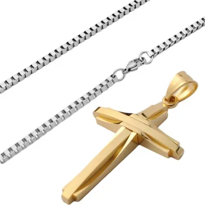 Produktbild von Halskette SI-34220 Cross - Elegantes Goldschmuckstück KP34220