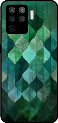Produktbild von Smartphonica Handytasche geeignet für Oppo A94 4G / Reno5 Lite mit grünen Blättern drucken - TPU backcover Fall grünes Blatt-Design - Grün