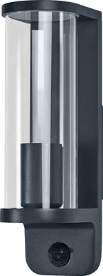 Zdjęcie produktu dla OSRAM Endura Classic LED lampa ścienna Tubular, gniazdo E27, czujnik PIR, IP44, aluminium ciemnoszare, szkło