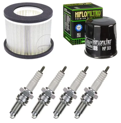 Image de Kit d'entretien pour Yamaha FZR 400 RRSP 1992-1994 : filtre à air, filtre à huile, bougies d'allumage de Pamoto - Neuf