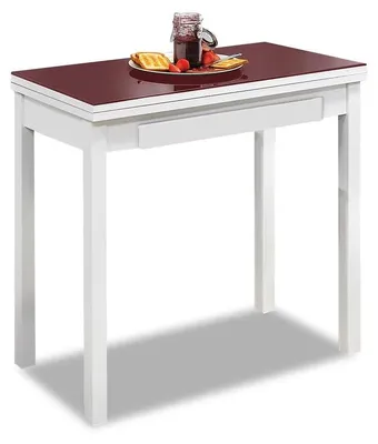 Image de ASTIMESA MLBBU, table de cuisine, métal, bordeaux, 80 x 40 cm