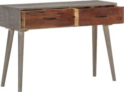 Obrázek produktu pro vidaXL Konzolový stolek Grey 110x35x75 cm Hrubé mangové masivní dřevo