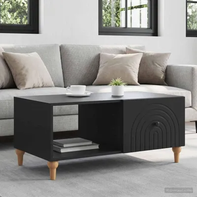 Obrázok produktu pre vidaXL Konferenčný stolík Čierny 90 x 50 x 40 cm Drevený kompozit