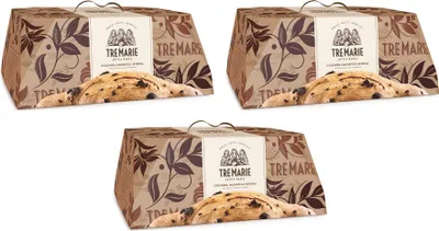 Produktbild von 3x Tre Marie Colomba Magnifica Intensa Typisches Dessert der Ostertradition Osterkuchen mit Extra Dunkler Schokolade 800g