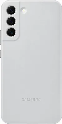 Image de Coque pour Samsung Galaxy S22+ 5G Premium Cuir Gris Clair Samsung