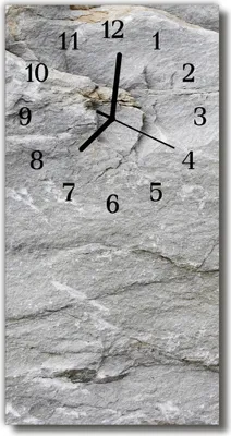 Produktbild von Tulup Glasuhr Wanduhr Küchenuhr Echt-Glas 30x60 Stein Grau