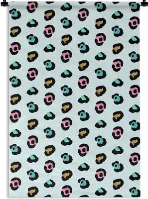 Produktbild von MuchoWow® Wandteppich Wandbehang Farben - Pantherdruck - Muster 90x135 cm Tapisserie Dekoration Wandtuch - Baumwolle - Wandskulptur