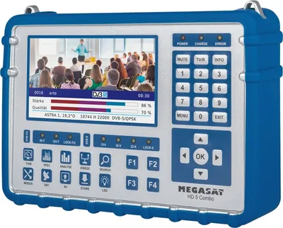 Obrázek produktu pro Megasat HD-5 Combo, 950 - 2150 MHz, 1 kusů, Modrá, Digitální, 12, 7.4 V, 215 mm