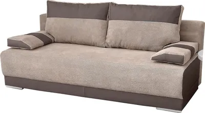 Produktbild von Sofa mit Schlaffunktion und Bettkasten, Couch für Wohnzimmer, Schlafsofa Federkern Sofagarnitur Polstersofa Wohnlandschaft mit Bettfunktion - 196 x 92 x 85 - Nisa (Braun)