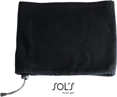 Produktbild von SOLs 00597 | Fleece Schal / Mützen Kombi für den Winter - Farbe: Black - Größe: 25 x 23 cm