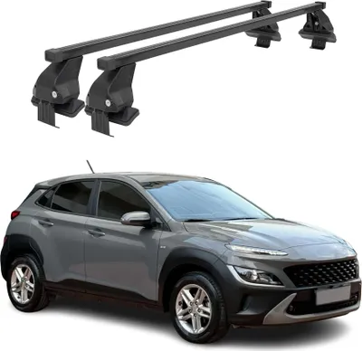 Image de Barres Transversales Menabo pour Hyundai Kona 2017-2025 Noir
