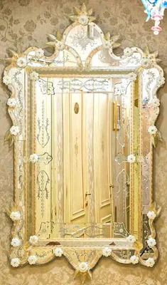 Produktbild von Casa Padrino Luxus Barock Spiegel Gelb - Prunkvoller Wandspiegel im Venezianischen Stil - Hotel Möbel - Schloss Möbel - Barock Möbel - Luxus Möbel im Barockstil -  Italy