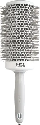 Immagine prodotto di Olivia Garden Expert Blowout Speed Spazzola per asciugare e modellare i capelli con setole ondulate Bianco/Grigio, 65 mm