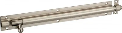 Image de Targette, acier, pêne Ø 10mm, 32x253mm, nickel satin - THIRARD