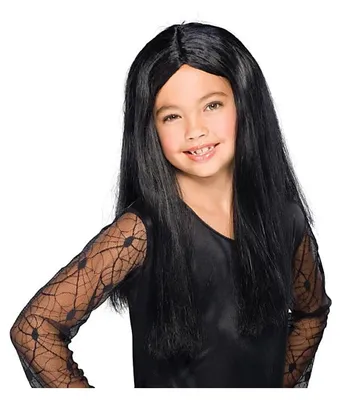 Produktbild von Schwarze Hexenperücke für Kinder als Halloween Perücke