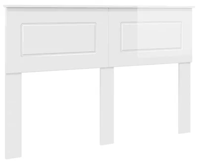 Image de Tête de lit vidaXL Bois blanc brillant