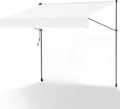 Produktbild von Faziango Klemmmarkise mit Handkurbel, 250x120cm Balkonmarkise, UV-beständig 50+ höhenverstellbar Sonnenschutz ohne Bohren für Terrasse und Balkon Creme