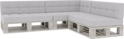 Produktbild von Palettenkissen, Palettenauflagen Sitzkissen Rückenlehne Gesteppt PFG 3xSet (Sitzkissen 120x80 +Rückenlehne 120x40), Platin)